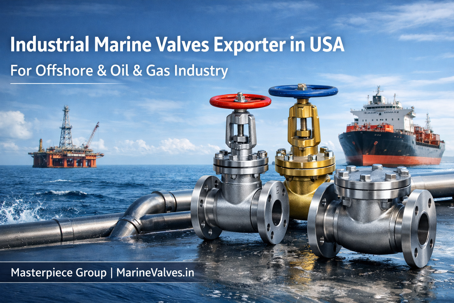 Industrial Marine Valves Exporter in USA for Offshore and Oil and Gas Industry